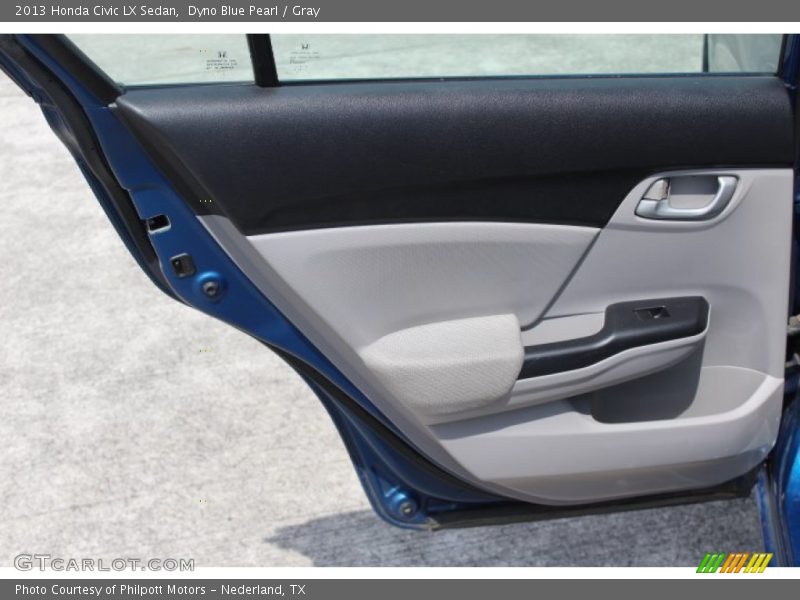 Dyno Blue Pearl / Gray 2013 Honda Civic LX Sedan