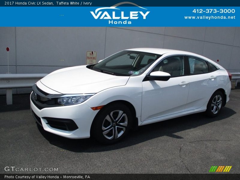 Taffeta White / Ivory 2017 Honda Civic LX Sedan