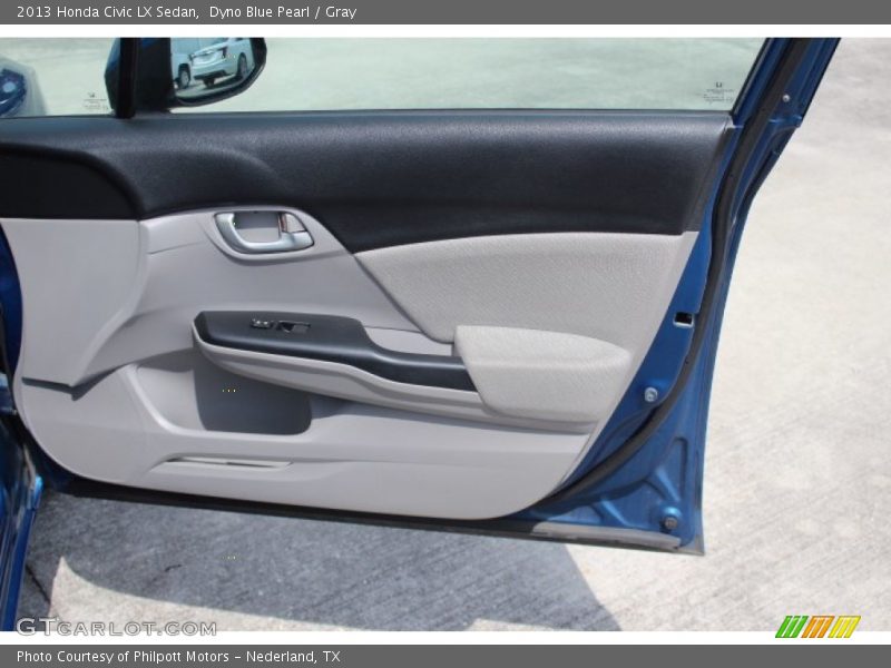 Dyno Blue Pearl / Gray 2013 Honda Civic LX Sedan