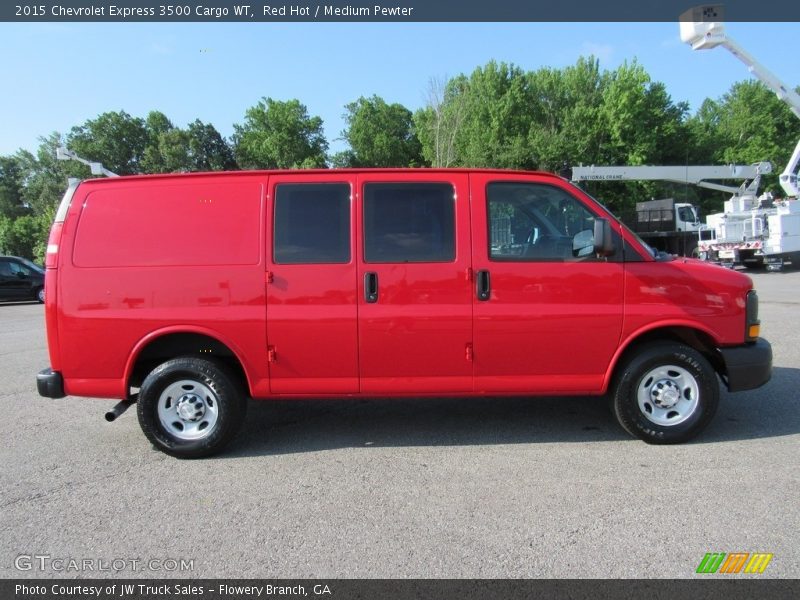 Red Hot / Medium Pewter 2015 Chevrolet Express 3500 Cargo WT