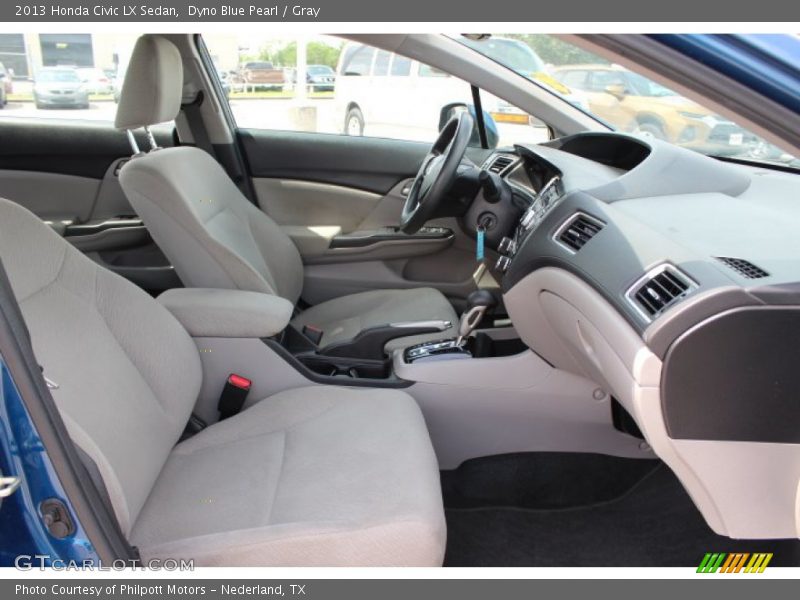 Dyno Blue Pearl / Gray 2013 Honda Civic LX Sedan