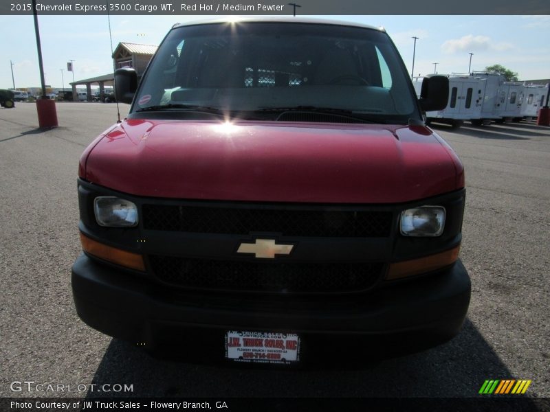 Red Hot / Medium Pewter 2015 Chevrolet Express 3500 Cargo WT