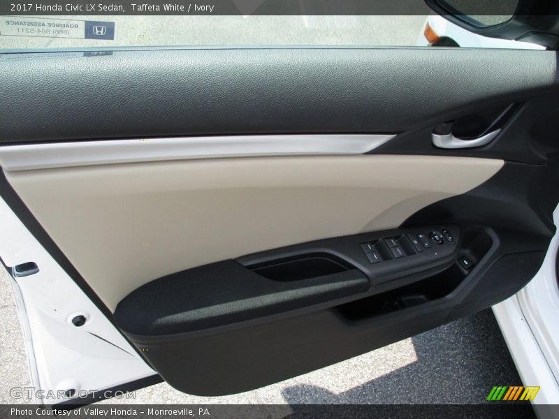 Taffeta White / Ivory 2017 Honda Civic LX Sedan