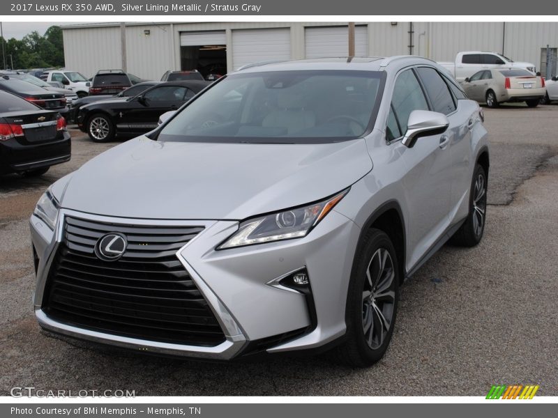 Silver Lining Metallic / Stratus Gray 2017 Lexus RX 350 AWD