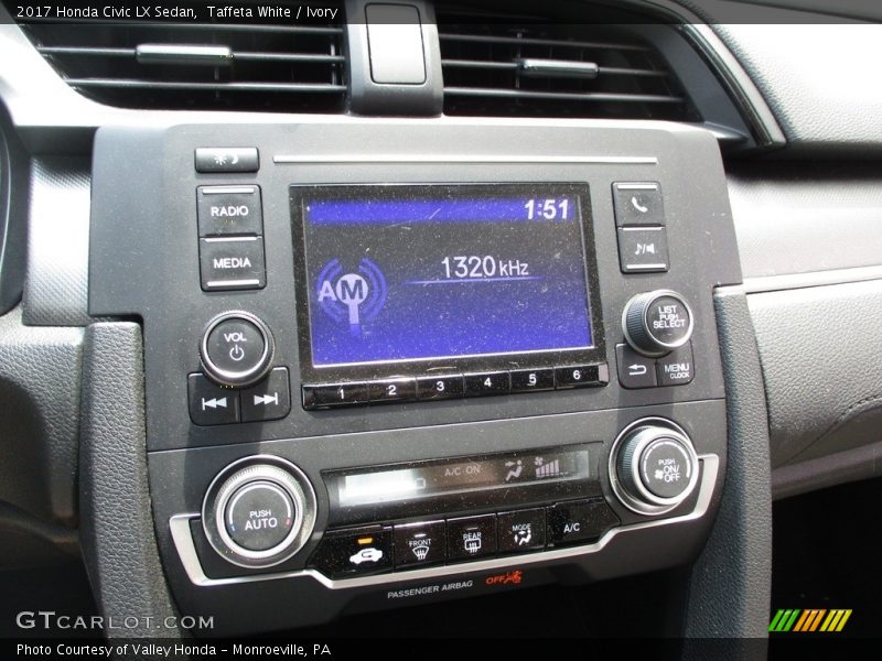 Taffeta White / Ivory 2017 Honda Civic LX Sedan