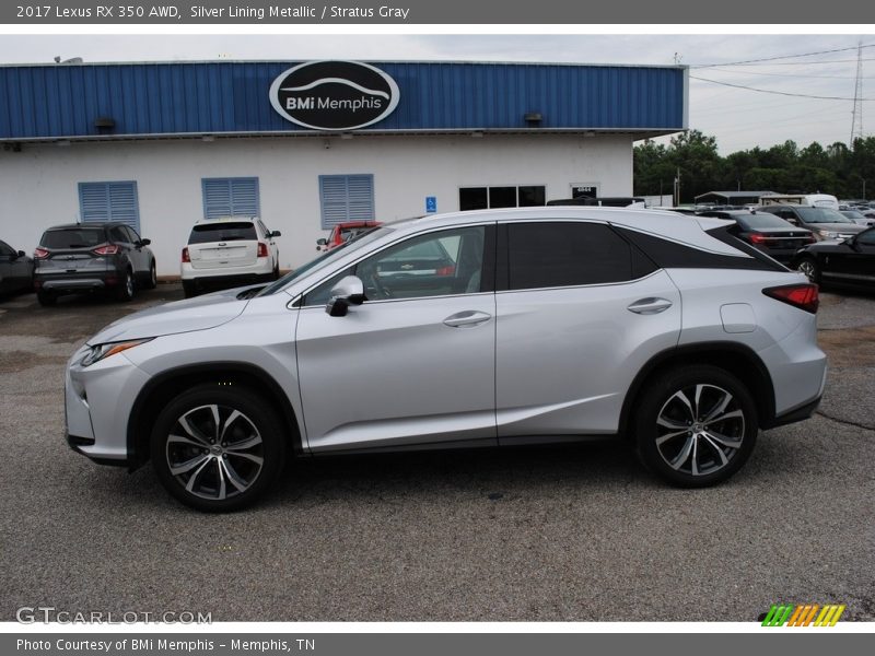 Silver Lining Metallic / Stratus Gray 2017 Lexus RX 350 AWD