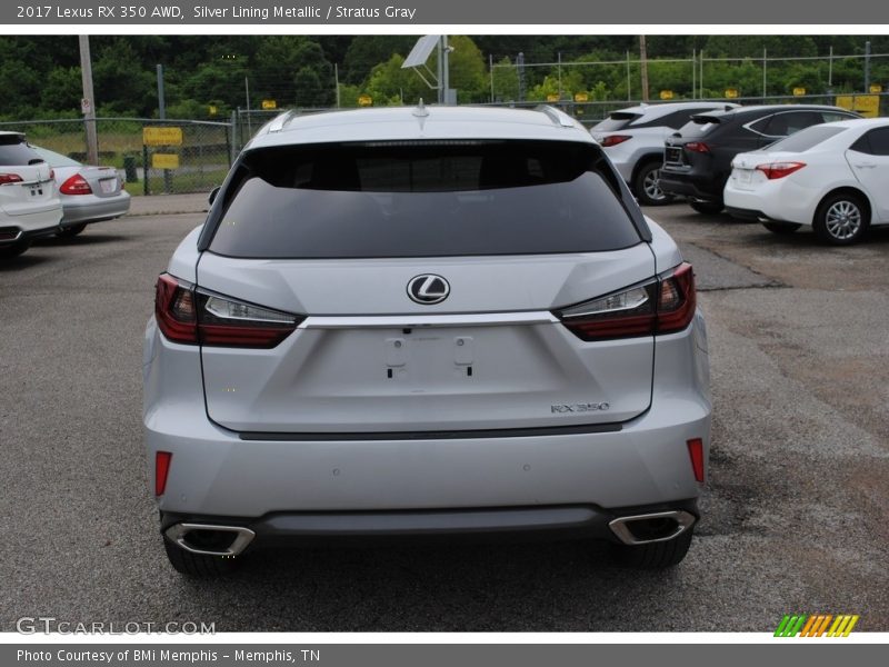 Silver Lining Metallic / Stratus Gray 2017 Lexus RX 350 AWD