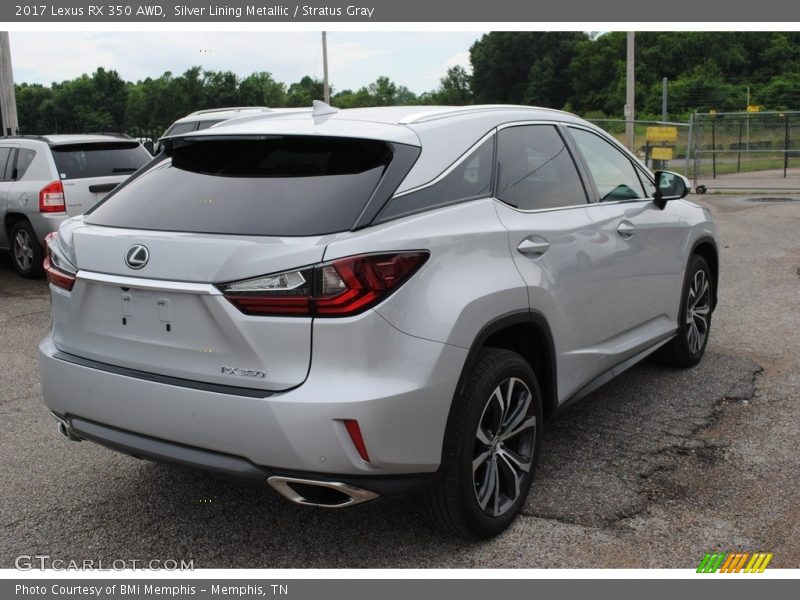 Silver Lining Metallic / Stratus Gray 2017 Lexus RX 350 AWD