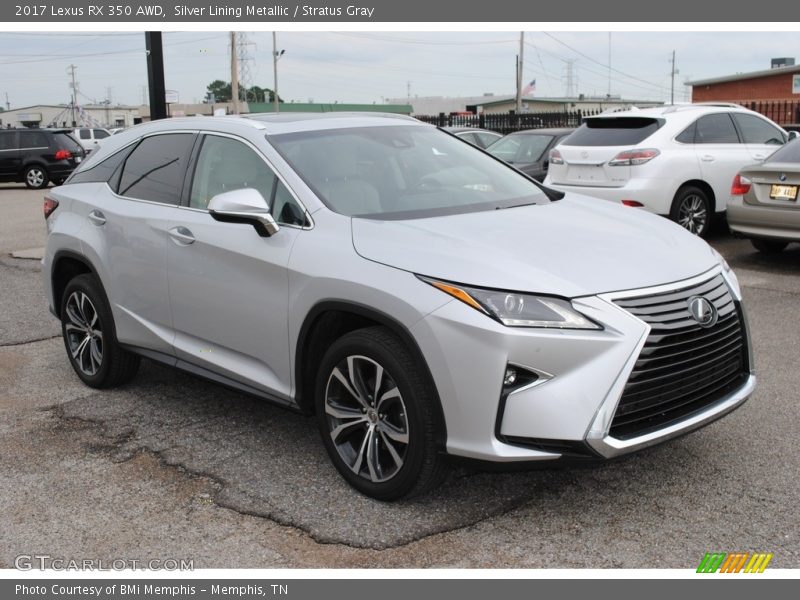 Silver Lining Metallic / Stratus Gray 2017 Lexus RX 350 AWD