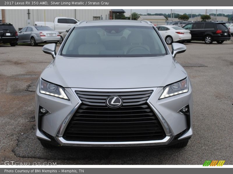 Silver Lining Metallic / Stratus Gray 2017 Lexus RX 350 AWD