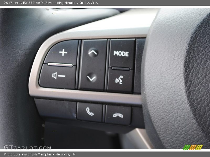 Silver Lining Metallic / Stratus Gray 2017 Lexus RX 350 AWD