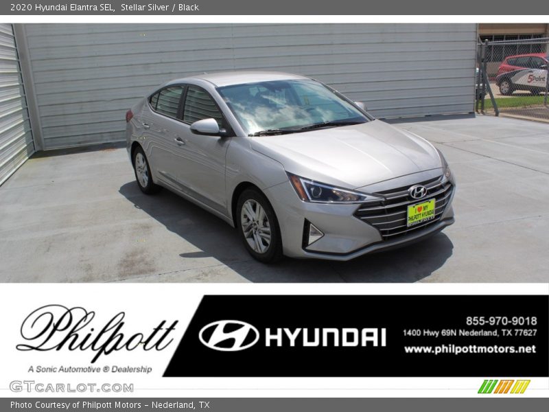 Stellar Silver / Black 2020 Hyundai Elantra SEL