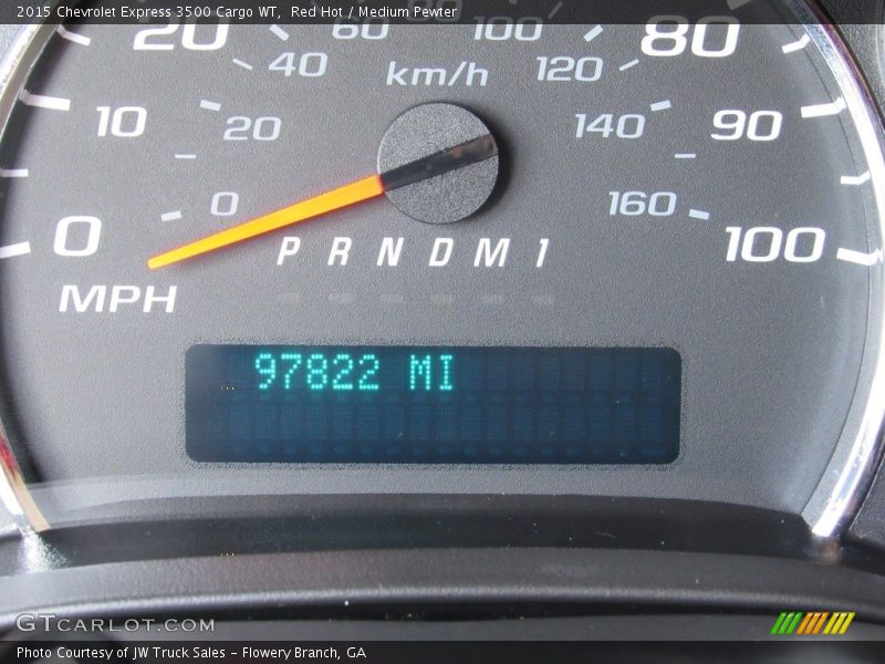 Red Hot / Medium Pewter 2015 Chevrolet Express 3500 Cargo WT