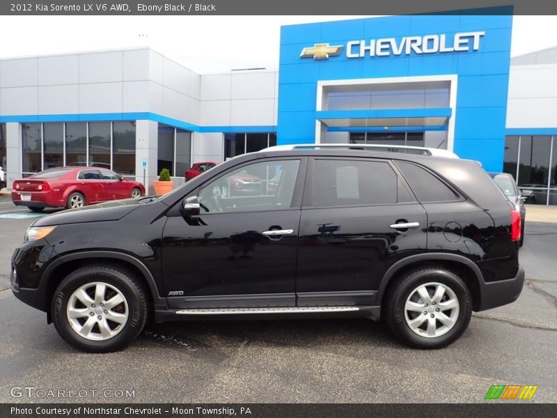 Ebony Black / Black 2012 Kia Sorento LX V6 AWD