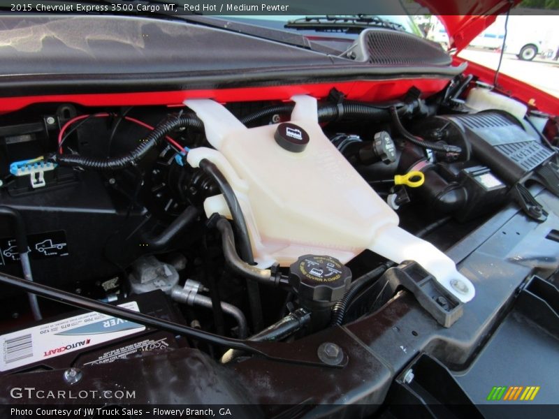 Red Hot / Medium Pewter 2015 Chevrolet Express 3500 Cargo WT