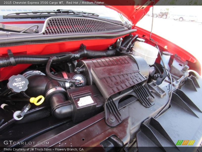 Red Hot / Medium Pewter 2015 Chevrolet Express 3500 Cargo WT