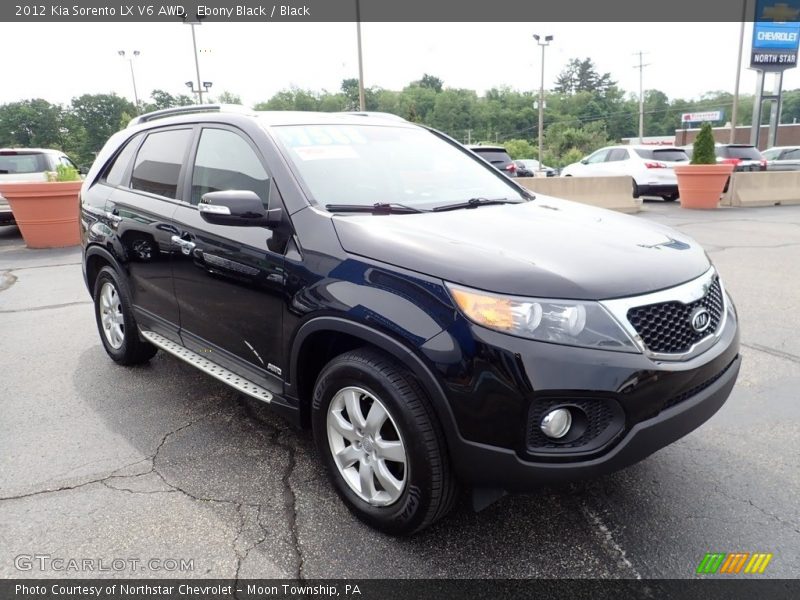 Ebony Black / Black 2012 Kia Sorento LX V6 AWD