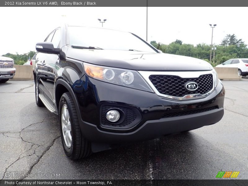 Ebony Black / Black 2012 Kia Sorento LX V6 AWD