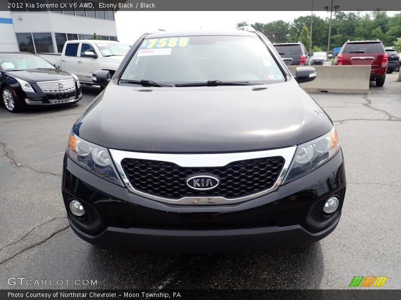 Ebony Black / Black 2012 Kia Sorento LX V6 AWD