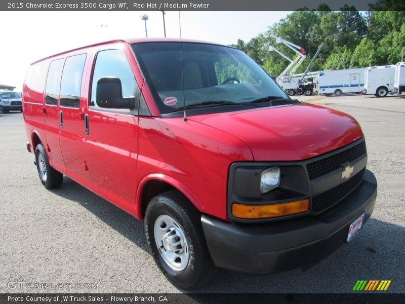 Red Hot / Medium Pewter 2015 Chevrolet Express 3500 Cargo WT