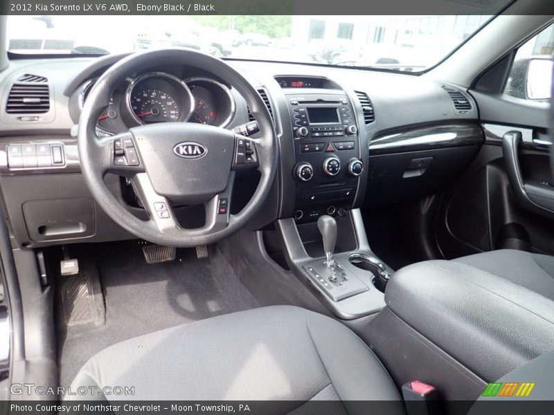 Ebony Black / Black 2012 Kia Sorento LX V6 AWD