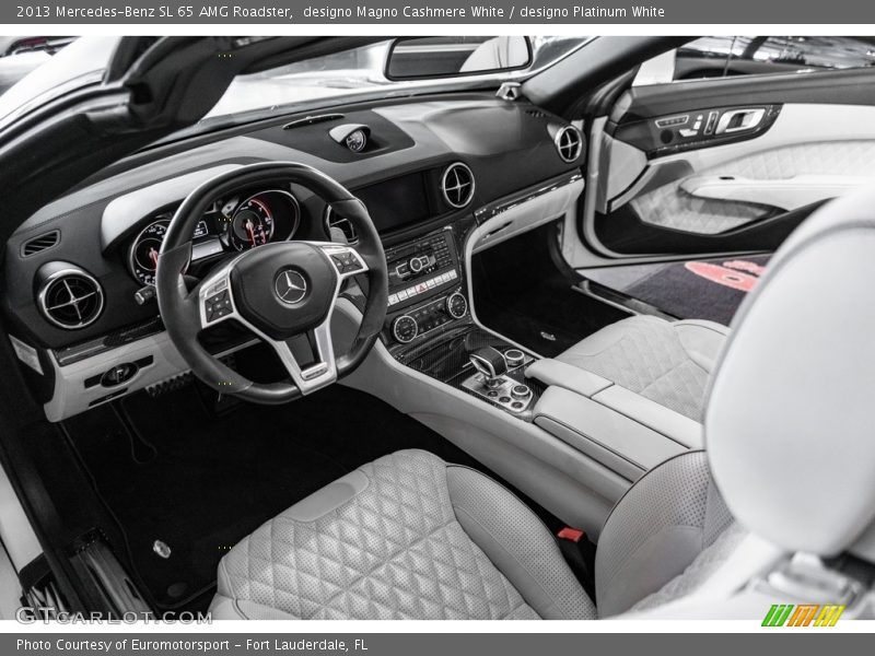  2013 SL 65 AMG Roadster designo Platinum White Interior
