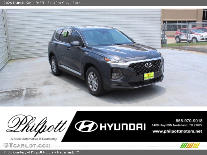 Portofino Gray / Black 2020 Hyundai Santa Fe SEL