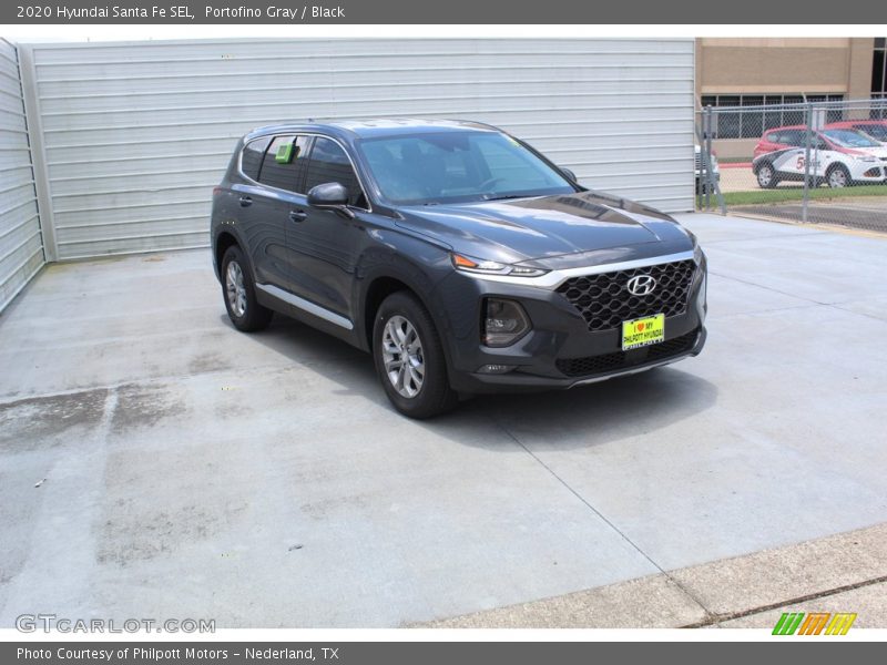 Portofino Gray / Black 2020 Hyundai Santa Fe SEL