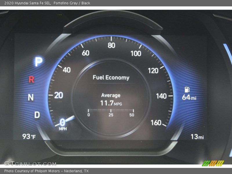 Portofino Gray / Black 2020 Hyundai Santa Fe SEL