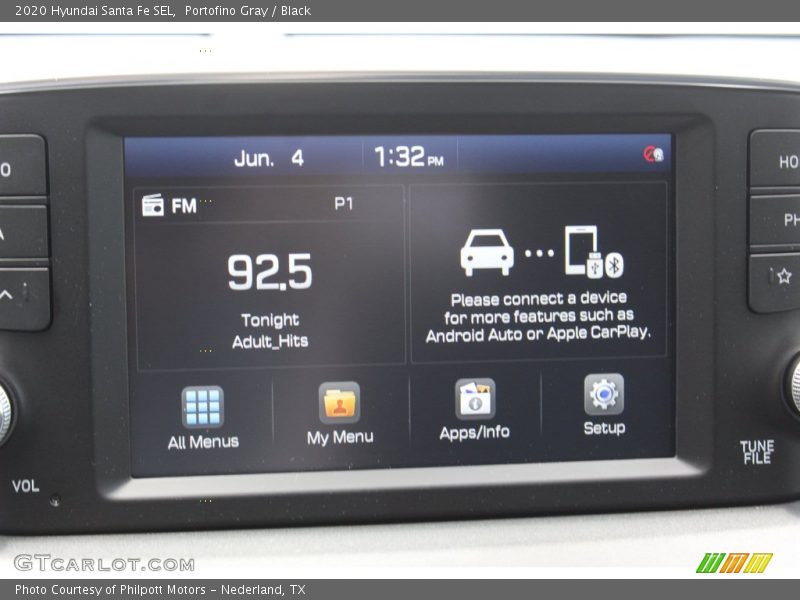 Portofino Gray / Black 2020 Hyundai Santa Fe SEL