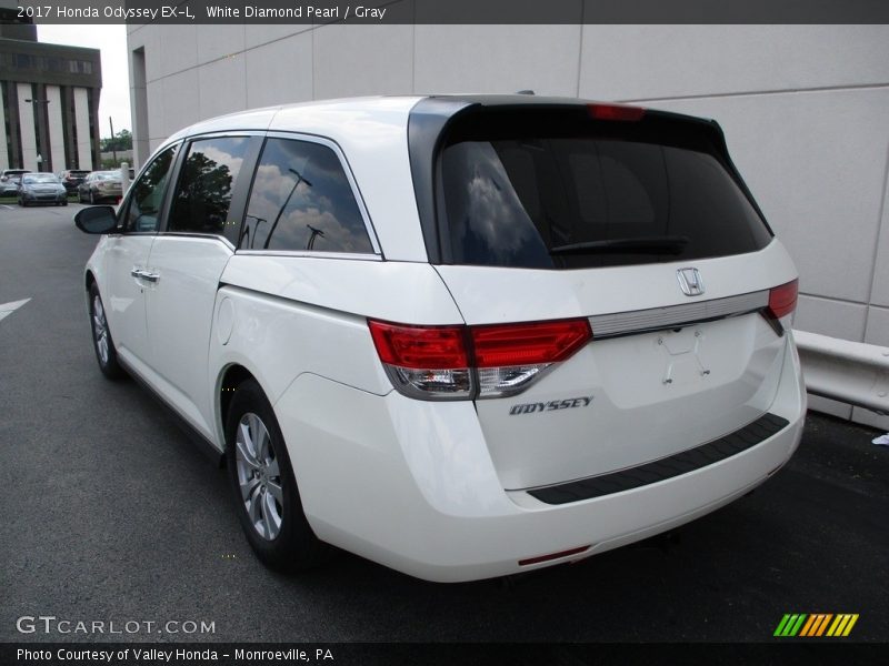 White Diamond Pearl / Gray 2017 Honda Odyssey EX-L