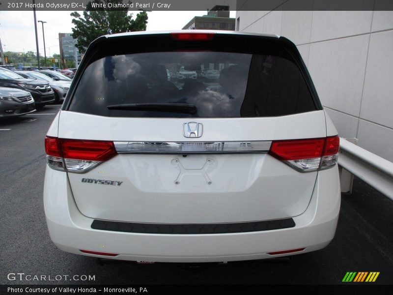 White Diamond Pearl / Gray 2017 Honda Odyssey EX-L