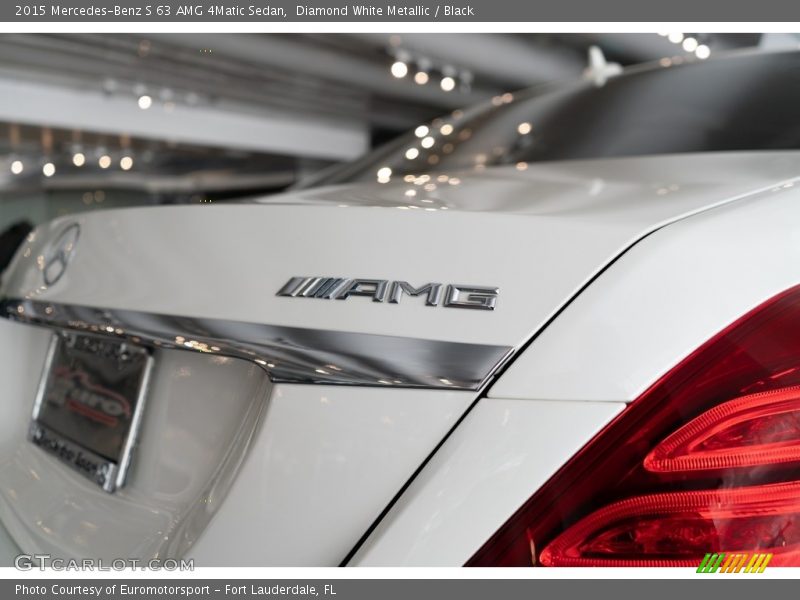 Diamond White Metallic / Black 2015 Mercedes-Benz S 63 AMG 4Matic Sedan