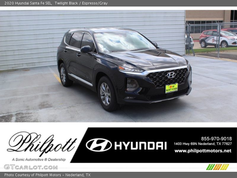 Twilight Black / Espresso/Gray 2020 Hyundai Santa Fe SEL