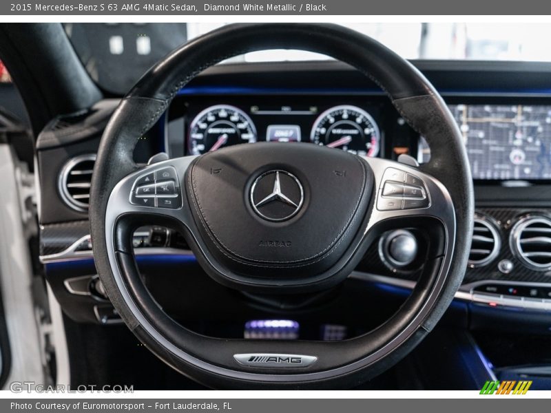 Diamond White Metallic / Black 2015 Mercedes-Benz S 63 AMG 4Matic Sedan