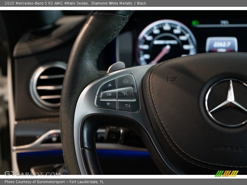 Diamond White Metallic / Black 2015 Mercedes-Benz S 63 AMG 4Matic Sedan