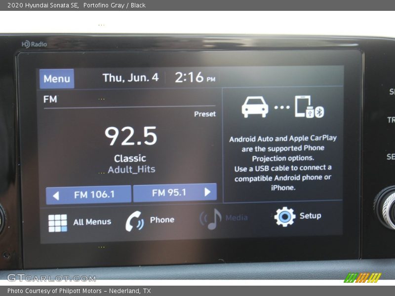 Portofino Gray / Black 2020 Hyundai Sonata SE