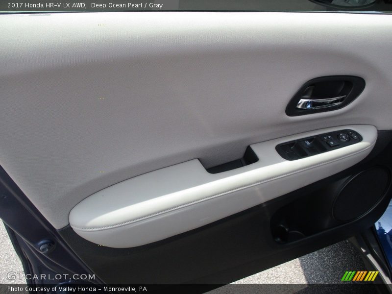 Deep Ocean Pearl / Gray 2017 Honda HR-V LX AWD