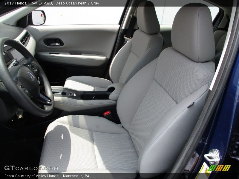 Deep Ocean Pearl / Gray 2017 Honda HR-V LX AWD