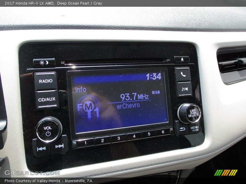 Deep Ocean Pearl / Gray 2017 Honda HR-V LX AWD
