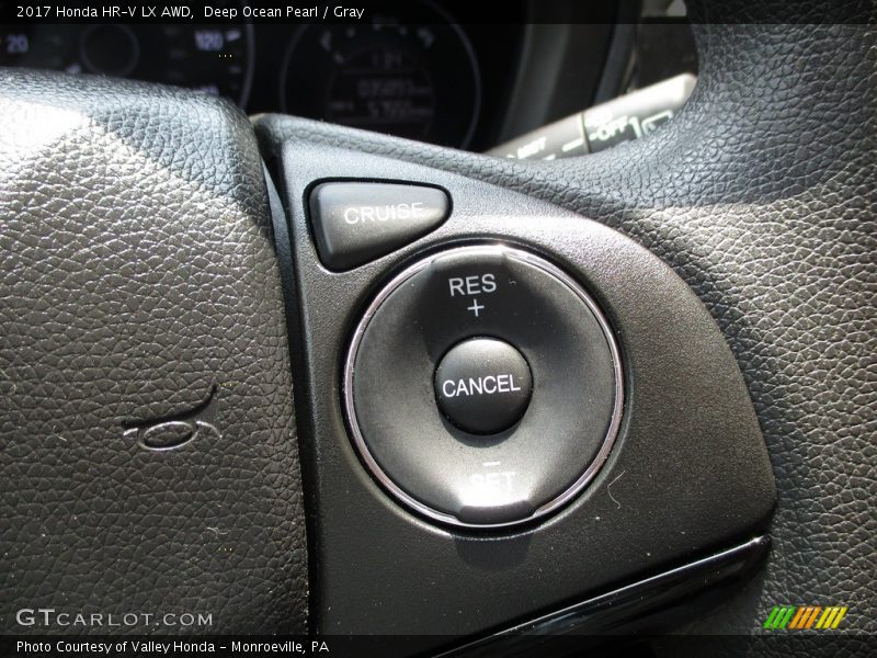 Deep Ocean Pearl / Gray 2017 Honda HR-V LX AWD