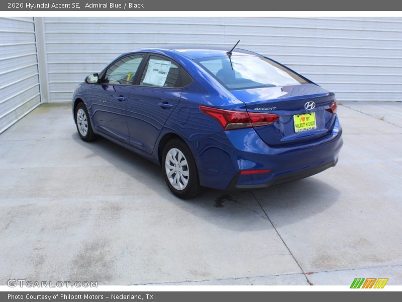 Admiral Blue / Black 2020 Hyundai Accent SE