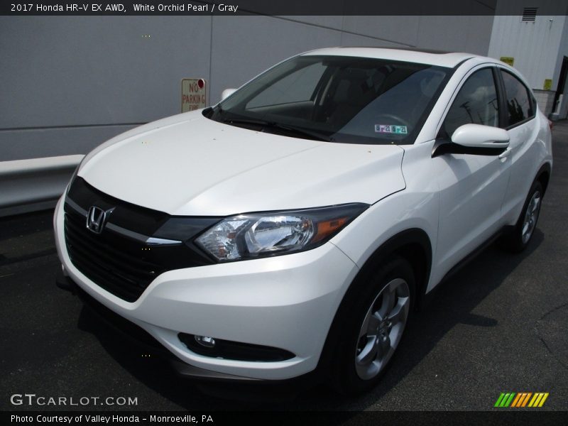 White Orchid Pearl / Gray 2017 Honda HR-V EX AWD