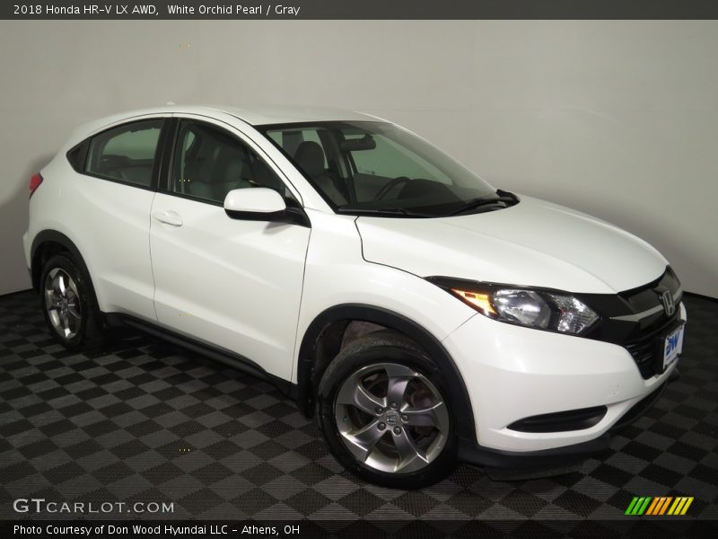 White Orchid Pearl / Gray 2018 Honda HR-V LX AWD