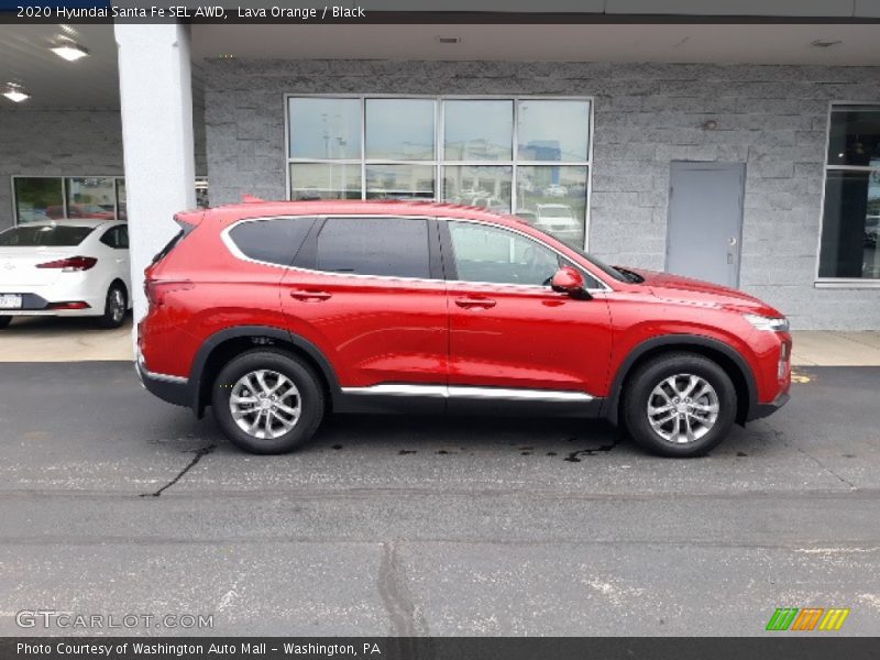 Lava Orange / Black 2020 Hyundai Santa Fe SEL AWD