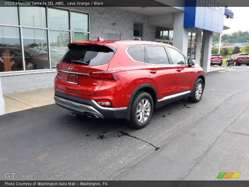 Lava Orange / Black 2020 Hyundai Santa Fe SEL AWD