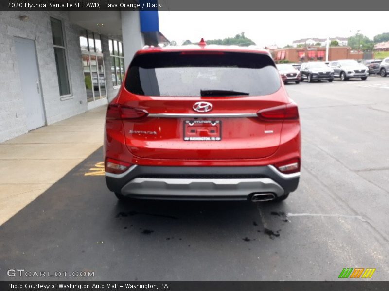 Lava Orange / Black 2020 Hyundai Santa Fe SEL AWD