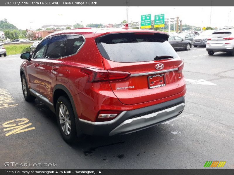 Lava Orange / Black 2020 Hyundai Santa Fe SEL AWD