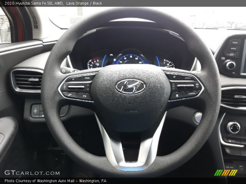 Lava Orange / Black 2020 Hyundai Santa Fe SEL AWD