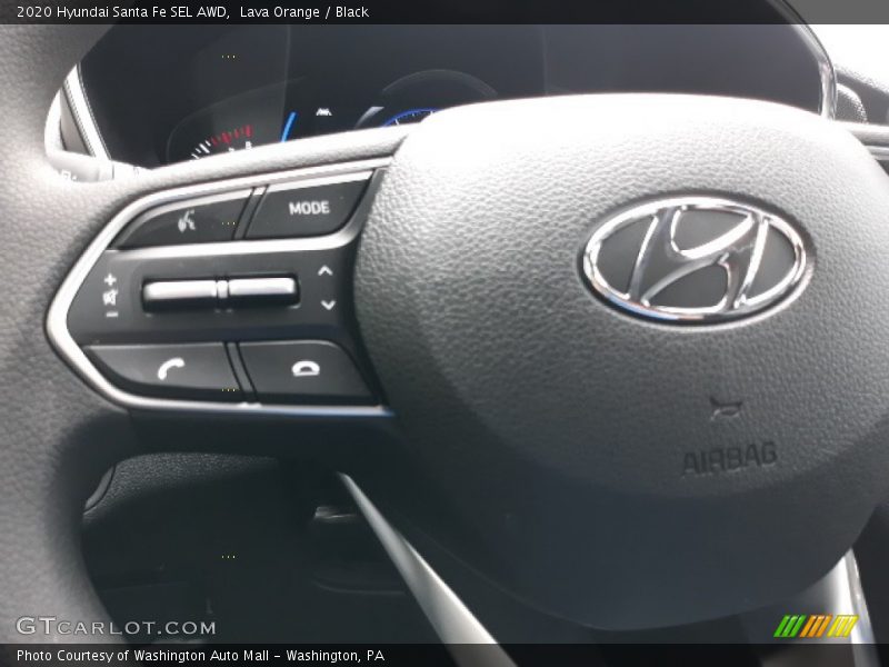 Lava Orange / Black 2020 Hyundai Santa Fe SEL AWD
